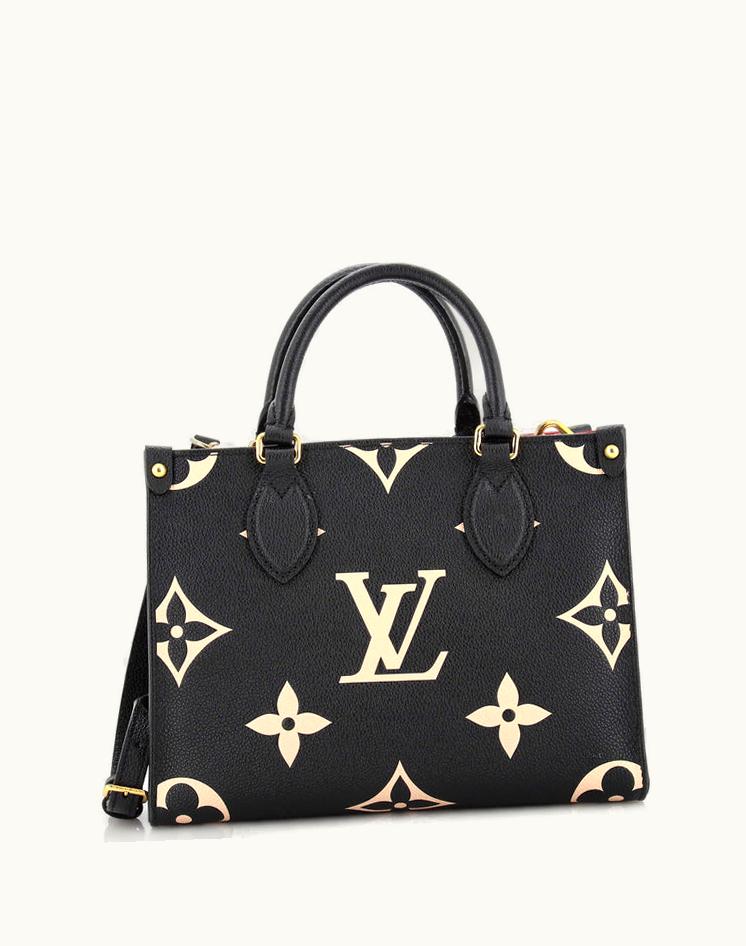 Louis Vuitton Louis Vuitton OnTheGo Tote Bicolor Monogram Empreinte Giant PM Leather Black & Red