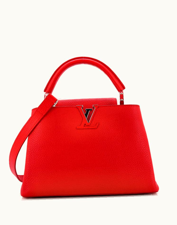 Louis Vuitton Louis Vuitton Capucines Bag Leather BB Rouge Scarlet