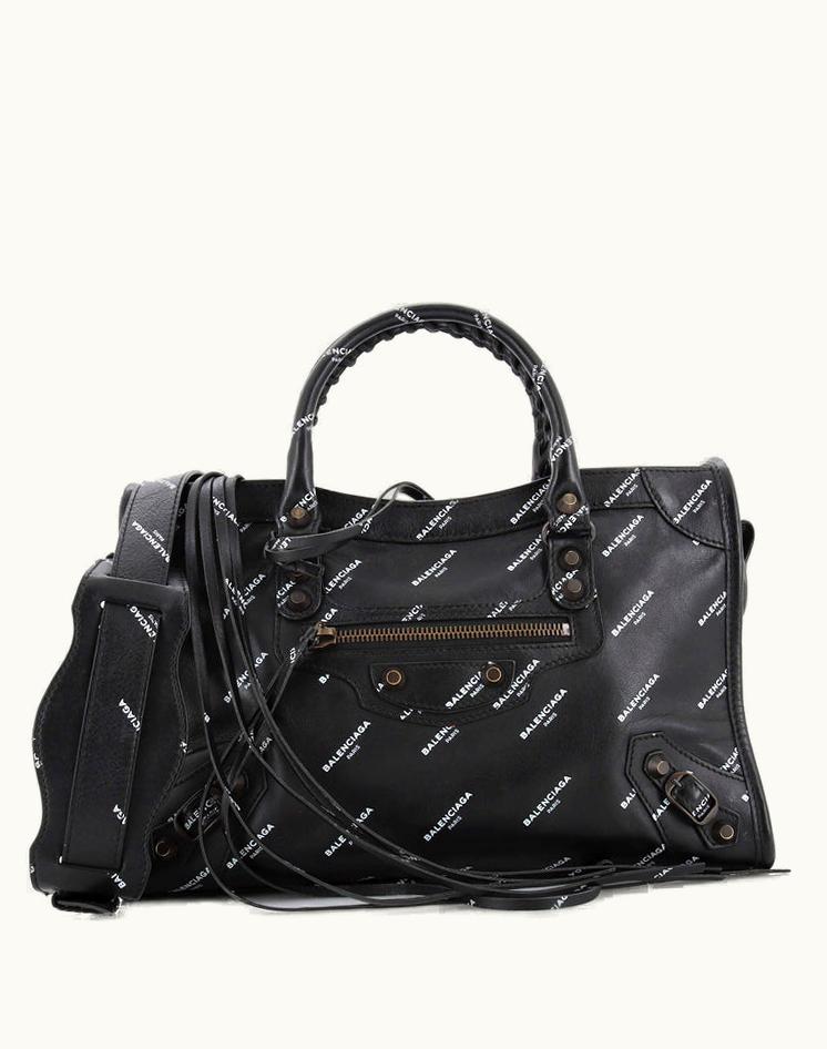 Balenciaga Balenciaga Logo City Classic Studs Bag Leather Small
