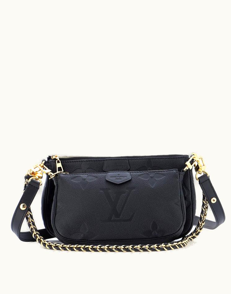 Louis Vuitton Louis Vuitton Multi Pochette Accessoires Monogram Empreinte Giant Black Leather Bag