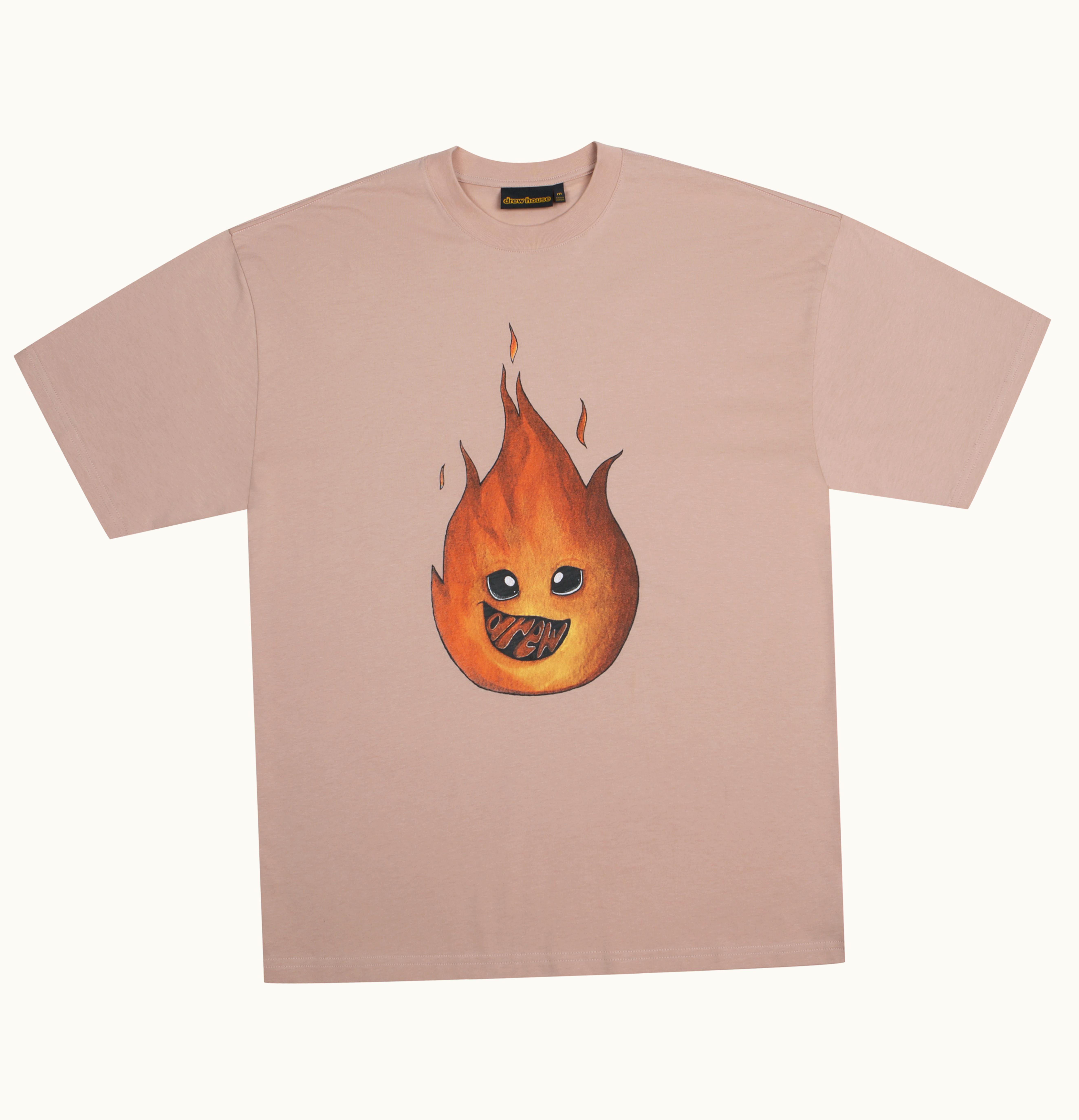 drew house drew house drew flame ss tee dusty rose