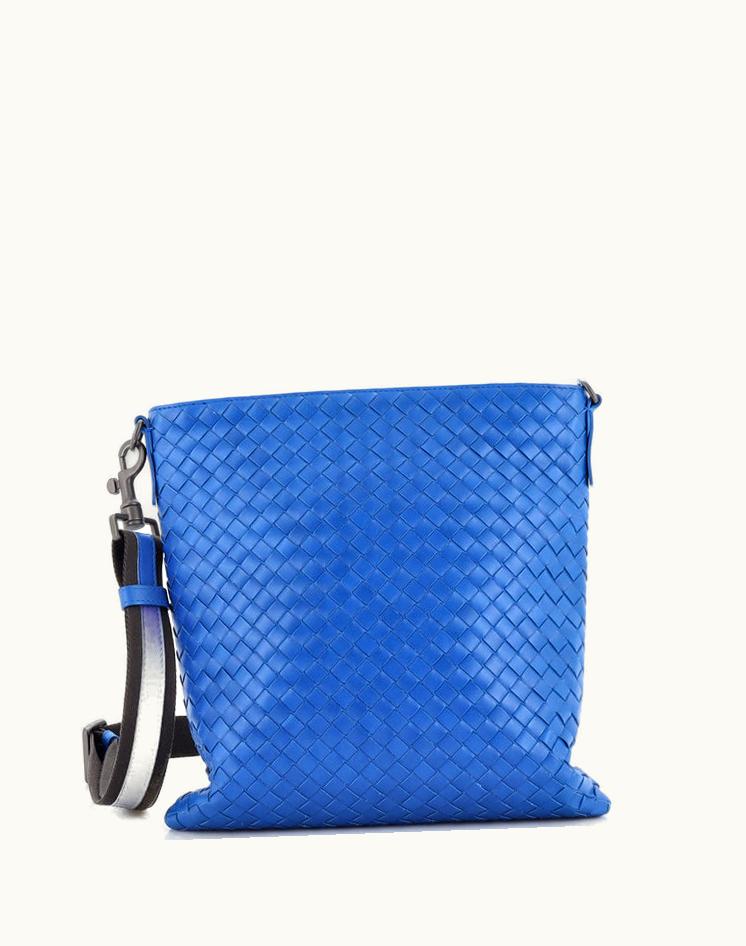 Bottega Veneta Bottega Veneta Flat Messenger Bag Intrecciato Nappa Small