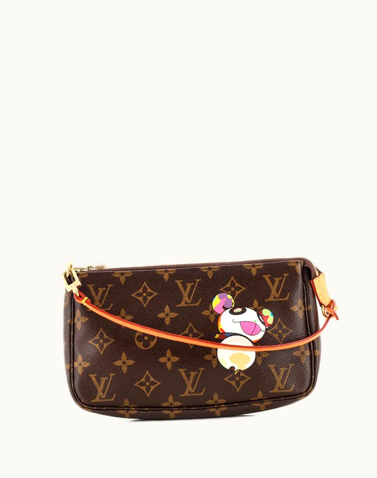 Louis Vuitton Louis Vuitton Pochette Accessoires Limited Edition Monogram Murakami Panda Brown Coated Canvas Crossbody