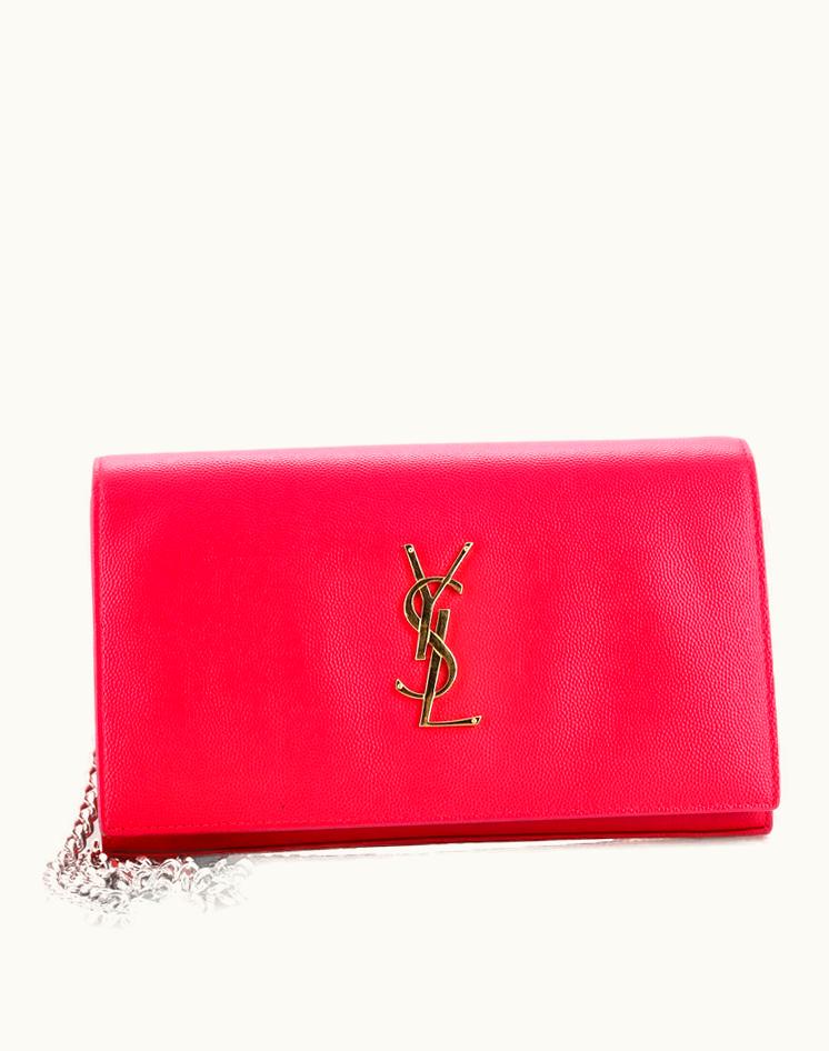 Saint Laurent Saint Laurent Classic Monogram Wallet On Chain Leather