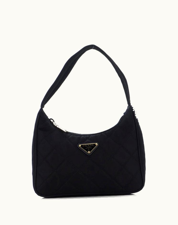 Prada Prada Hobo Quilted Tessuto Mini