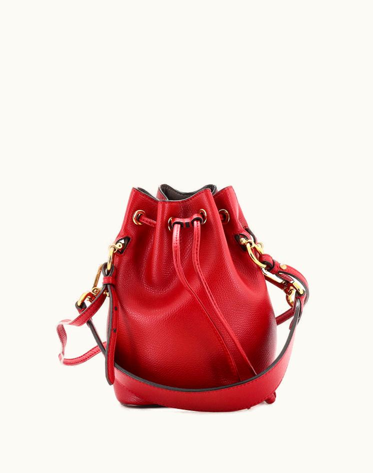 Fendi Fendi Mon Tresor Bucket Bag Leather Mini RedLuxury