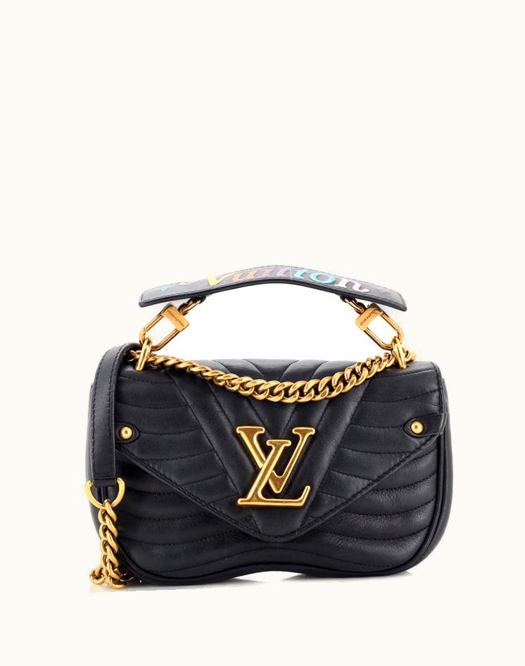 Louis Vuitton Louis Vuitton New Wave Chain Bag Quilted Leather PM Black Aged Gold