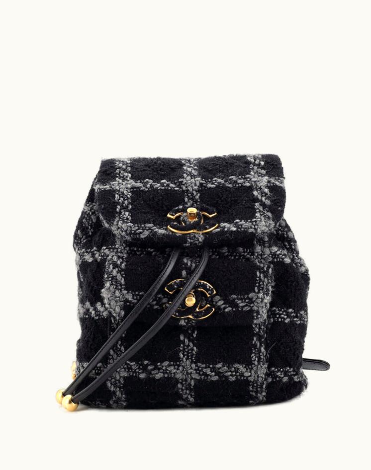 Chanel Chanel CC Pocket Backpack Quilted Tweed Small