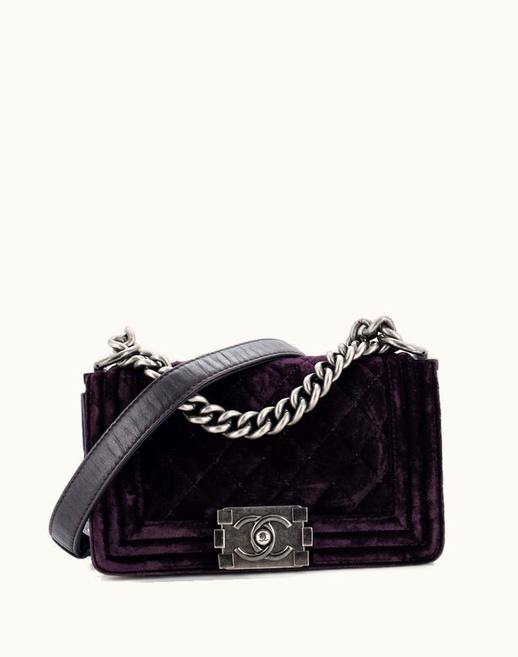 Chanel Chanel Boy Flap Bag Quilted Velvet Small