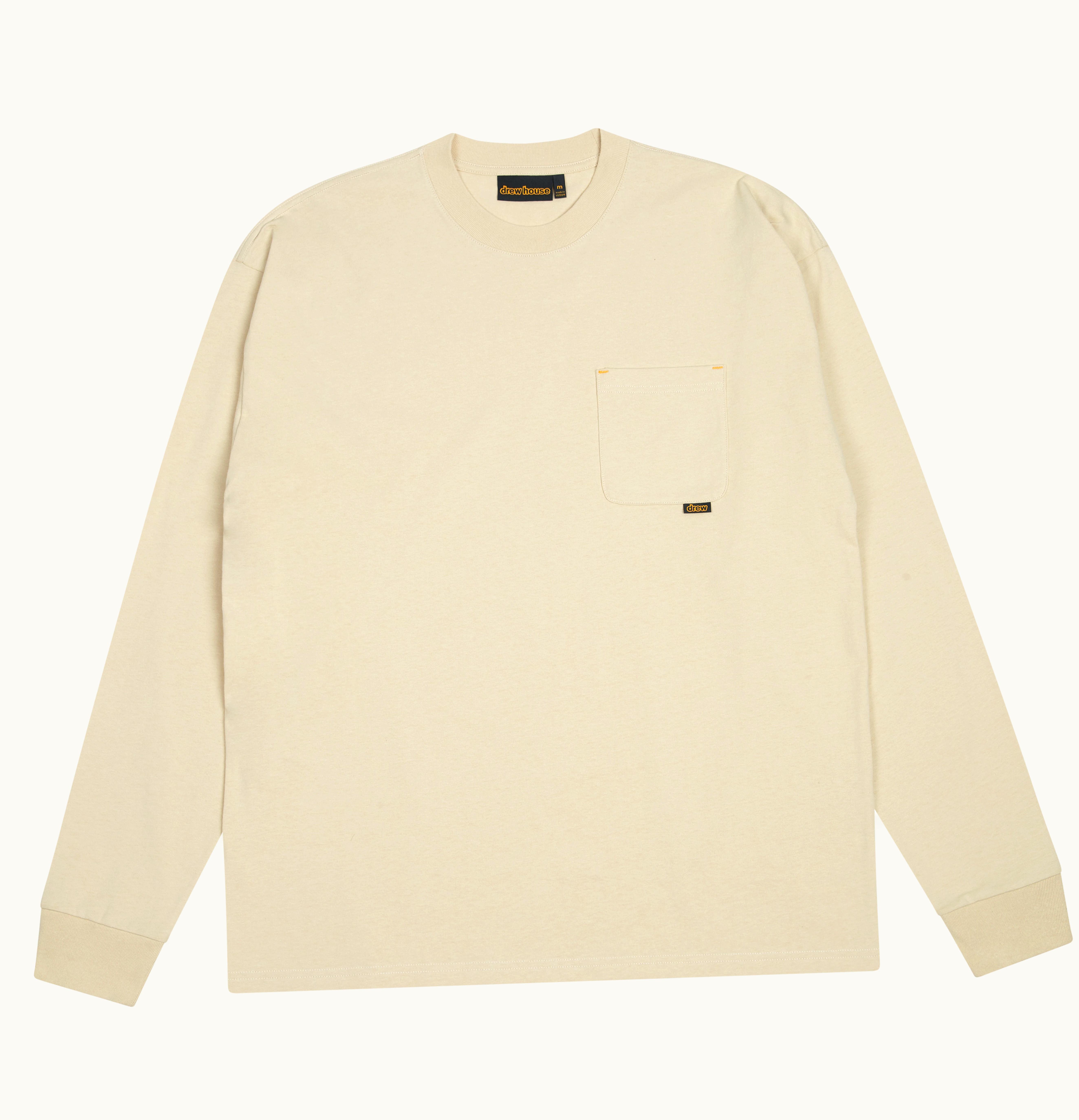 drew house drew house basic l s pocket tee biscotti