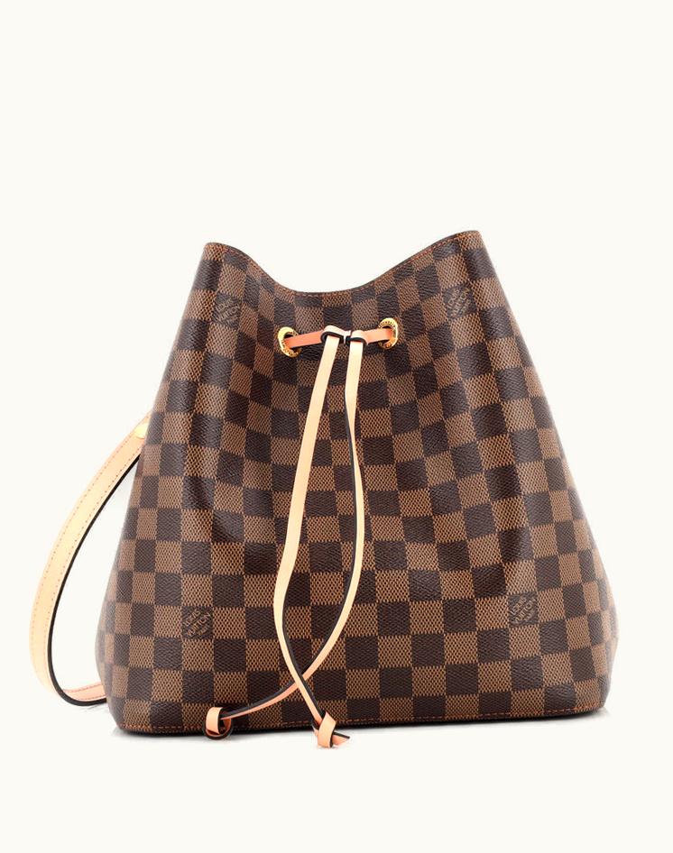 Louis Vuitton Louis Vuitton NeoNoe Handbag Damier MM Canvas Coated Brown Gold