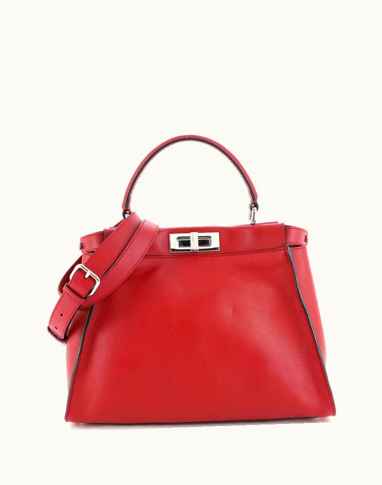 Fendi Fendi Monster Peekaboo Bag Calfskin And Python Regular