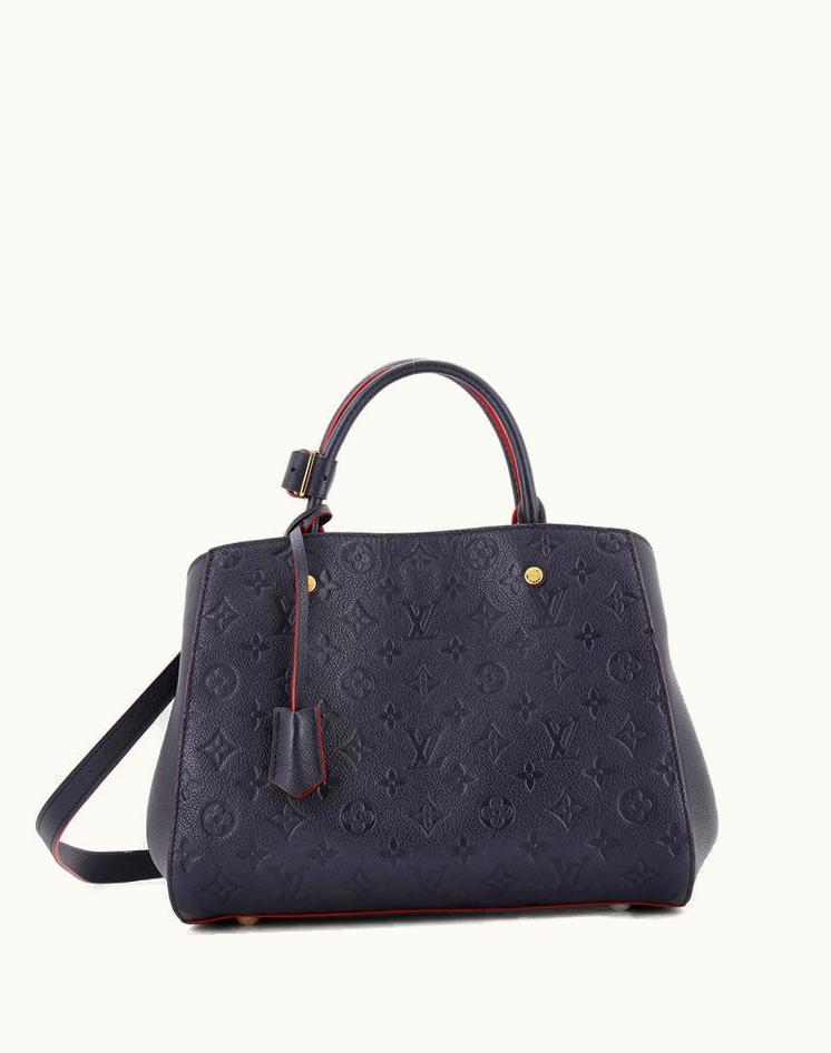 Louis Vuitton Louis Vuitton Montaigne Monogram Empreinte Leather MM Handbag Blue