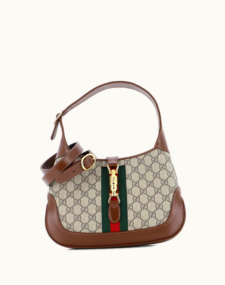 Gucci Gucci Jackie 1961 Hobo GG Coated Canvas Small