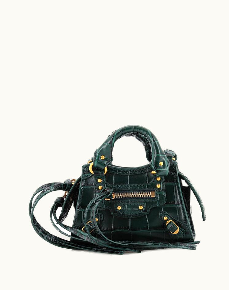 Balenciaga Balenciaga Neo Classic City Bag Crocodile Embossed Leather Super Nano