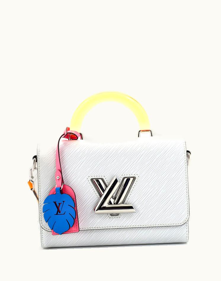 Louis Vuitton Louis Vuitton Twist Plexiglass Top Handle Bag Epi Leather MM White