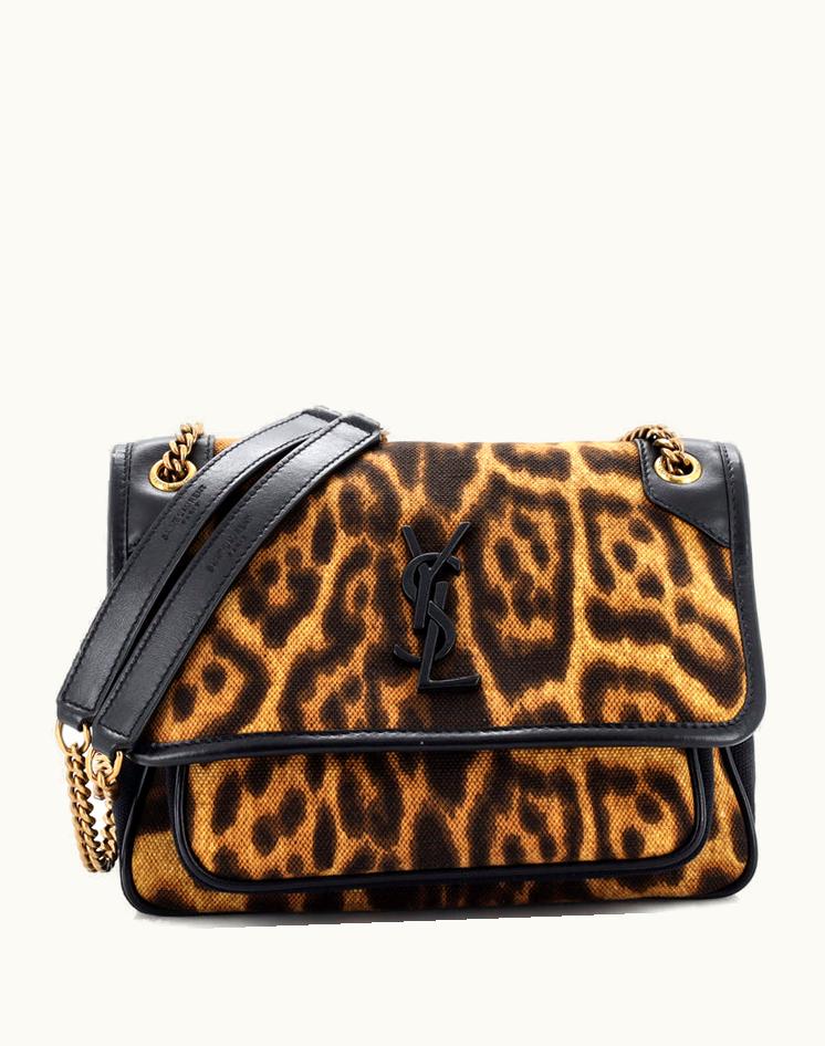 Saint Laurent Saint Laurent Niki Chain Flap Bag Printed Canvas Baby