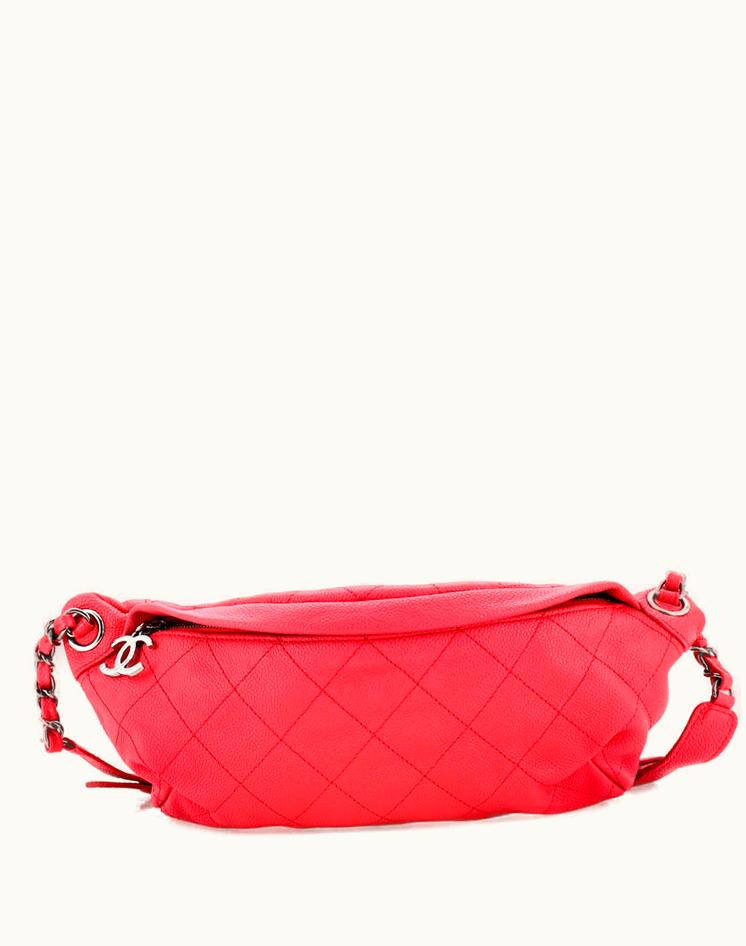Chanel Chanel Zip And Carry Waist Bag Quilted Caviar