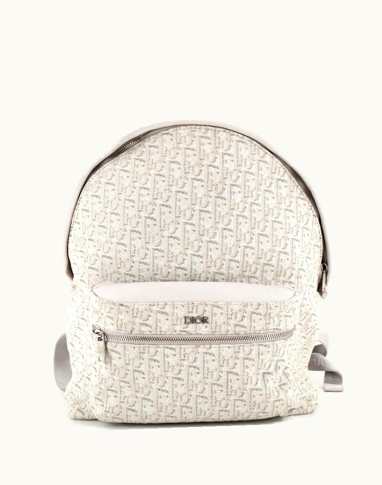 Dior Dior Rider Backpack Oblique Canvas Medium Luxury Backpack Gray
