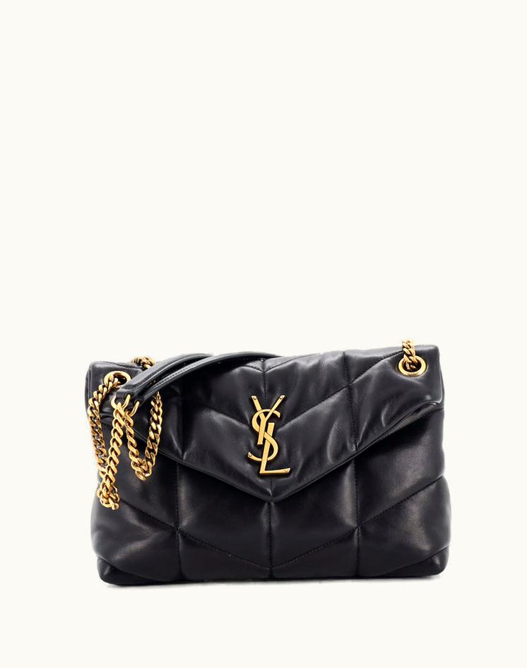 Saint Laurent Saint Laurent Loulou Puffer Shoulder Bag Quilted Leather Small in Black