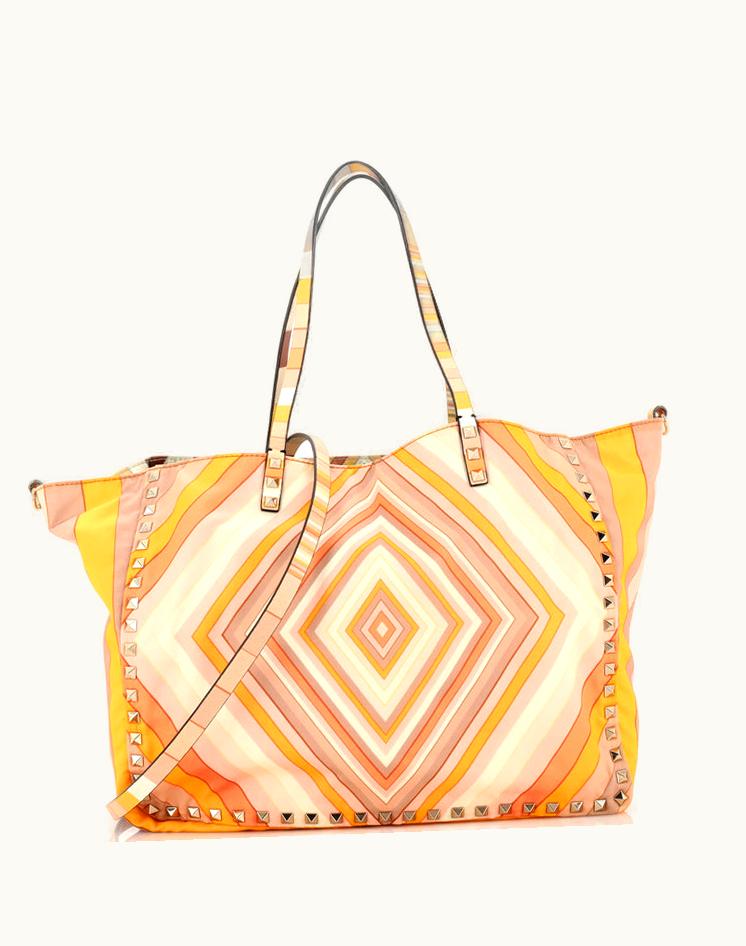 Valentino Valentino 1975 Rockstud Reversible Convertible Tote Nylon Large