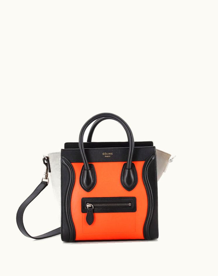 Celine Celine Luggage Bag Smooth Leather Nano Multicolor