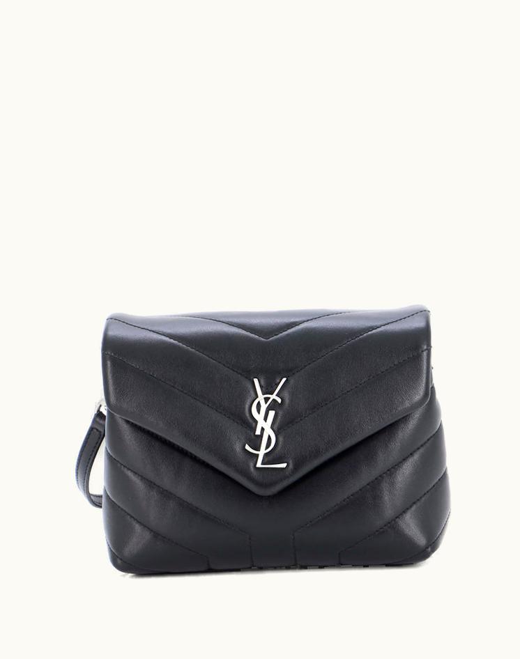 Saint Laurent Saint Laurent Loulou Toy Shoulder Bag Matelasse Chevron Leather Black