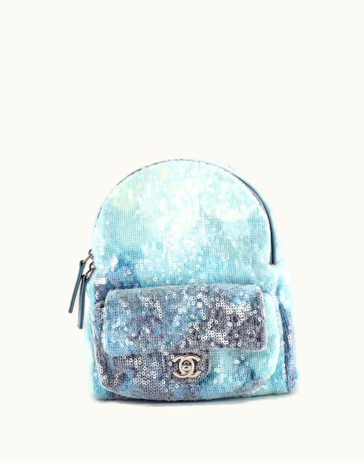 Chanel Chanel Waterfall Backpack Sequins With Leather Mini