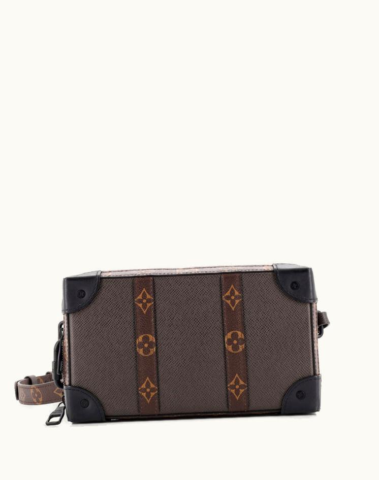 Louis Vuitton Louis Vuitton Soft Trunk Wallet Taiga Leather With Monogram Canvas