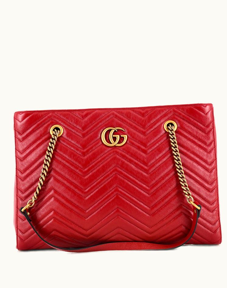 Gucci Gucci GG Marmont Zip Tote Matelasse Leather Medium