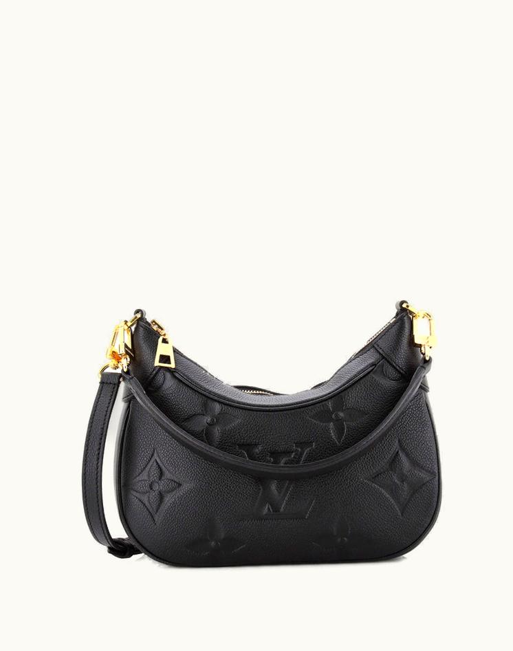 Louis Vuitton Louis Vuitton Bagatelle NM Handbag Monogram Empreinte Giant Leather Black Handbag Gold