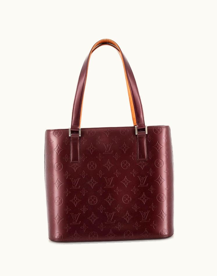 Louis Vuitton Louis Vuitton Mat Stockton Handbag Monogram Vernis Patent Leather Red