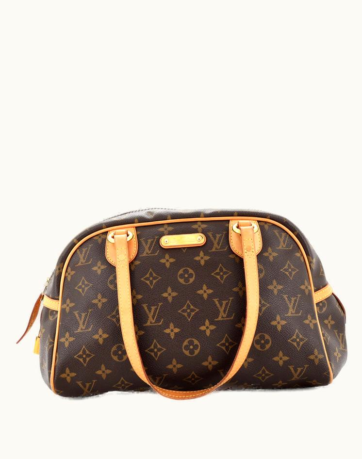Louis Vuitton Louis Vuitton Montorgueil Handbag Monogram Canvas PM Coated Canvas Brown