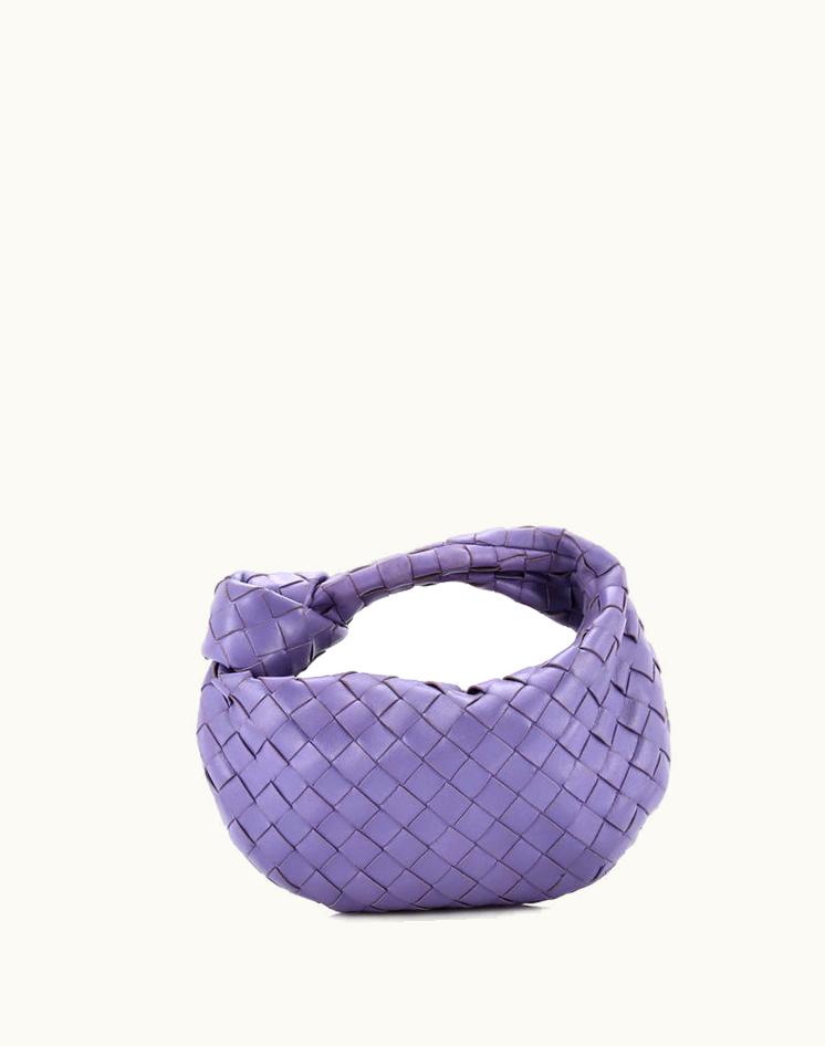 Bottega Veneta Bottega Veneta BV Jodie Hobo Intrecciato Nappa Mini Leather Shoulder Bag Purple