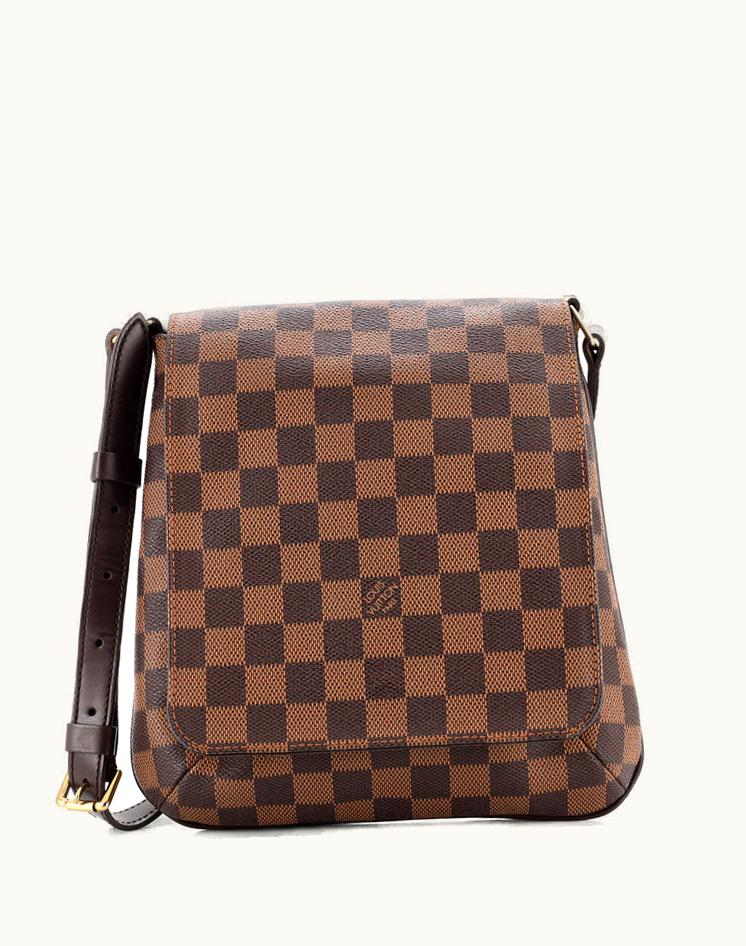 Louis Vuitton Louis Vuitton Salsa Damier Coated Canvas Handbag Brown Red Gold