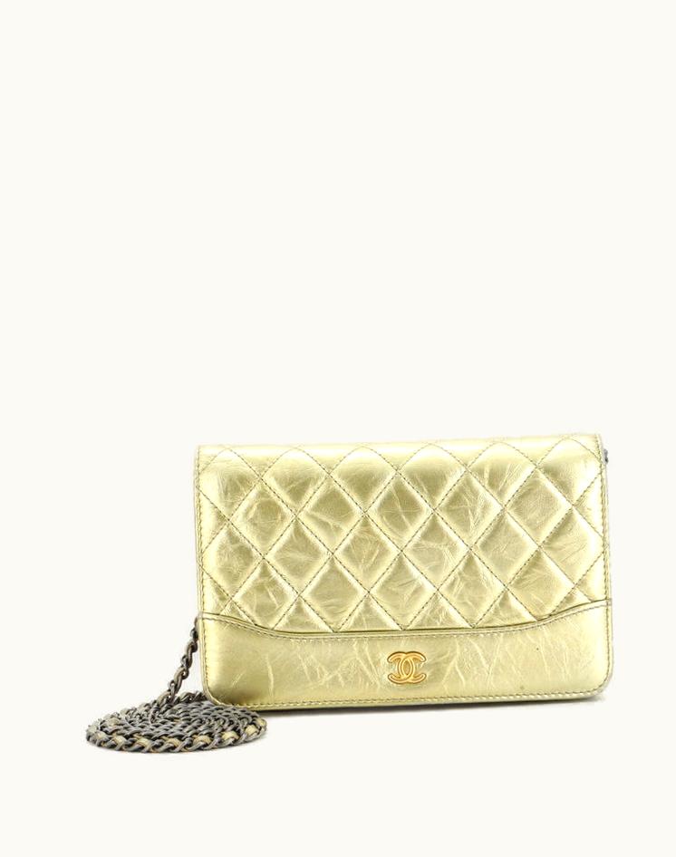 Chanel Chanel Gabrielle Wallet On Chain Quilted Aged Calfskin