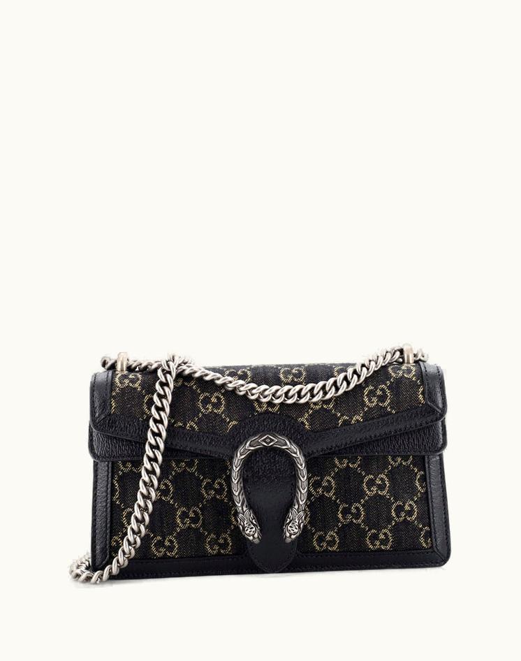 Gucci Gucci Dionysus Bag GG Denim Small Black