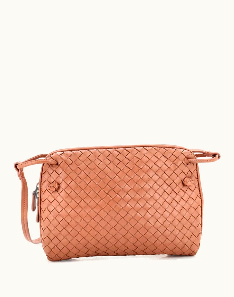 Bottega Veneta Bottega Veneta Nodini Crossbody Bag Intrecciato Nappa Small Leather Neutral