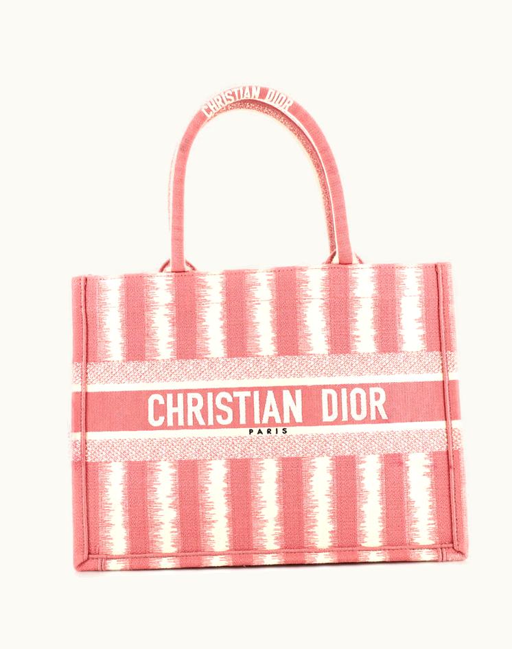 Dior Dior Book Tote Bayadere Stripe Embroidered Canvas Medium
