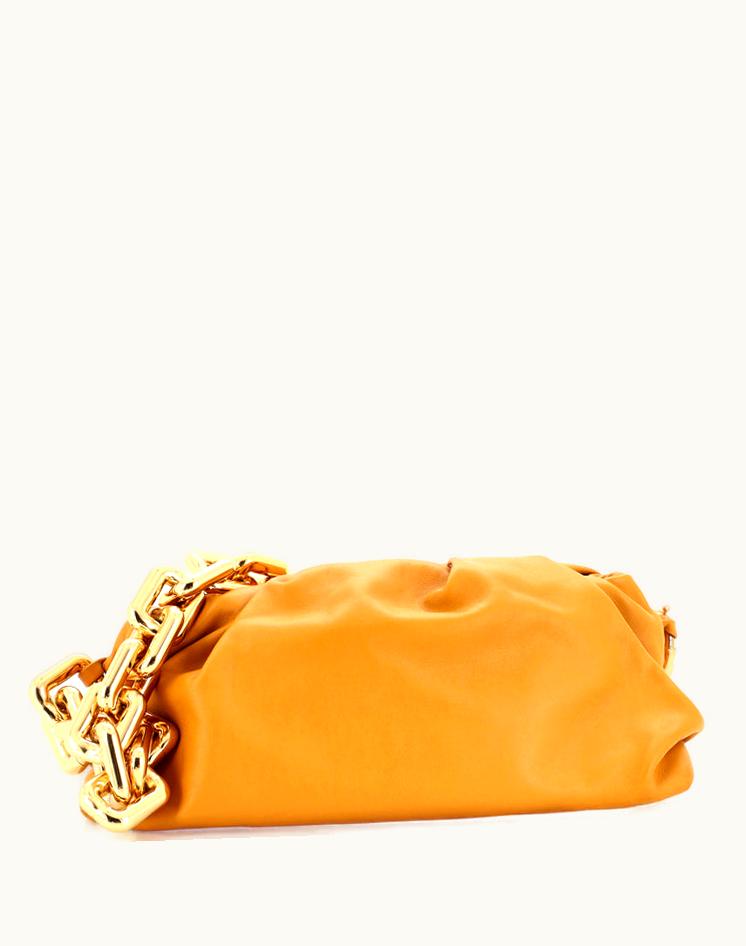 Bottega Veneta Bottega Veneta The Chain Pouch Leather Shoulder Bag Yellow