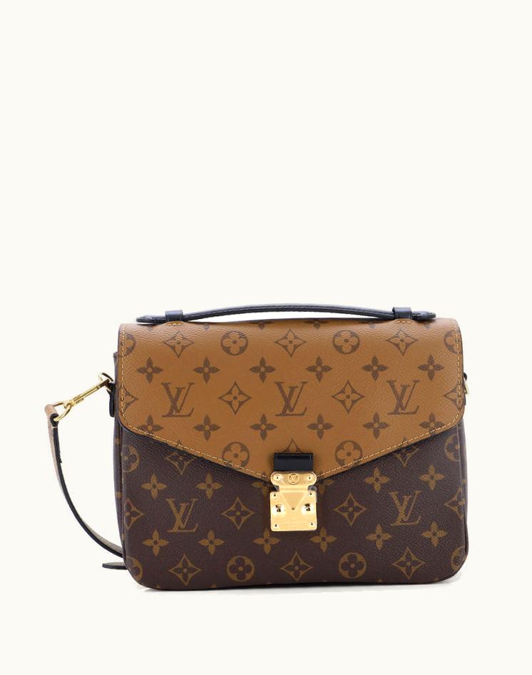 Louis Vuitton Louis Vuitton Pochette Metis Reverse Monogram Canvas Coated Brown and Black