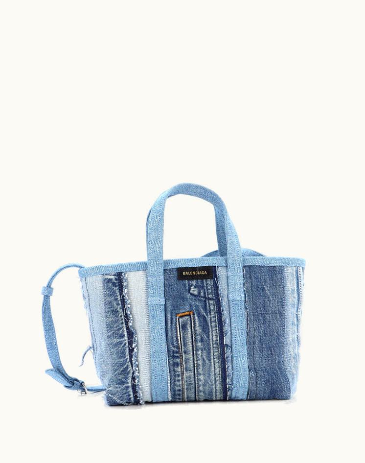Balenciaga Balenciaga East-West Shopper Tote Patchwork Denim Small