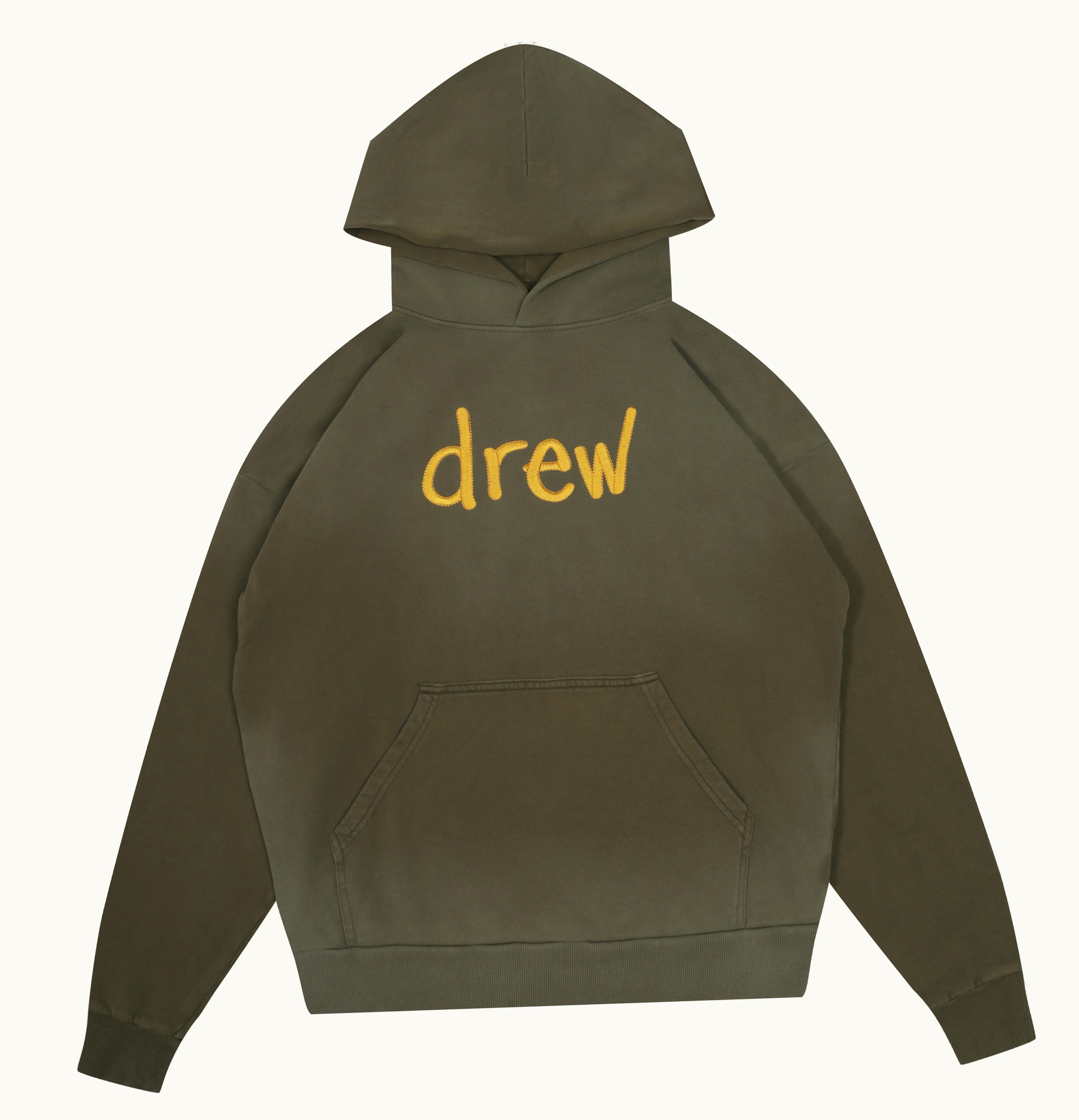 drew house drew house scribble oversized hoodie faded olive