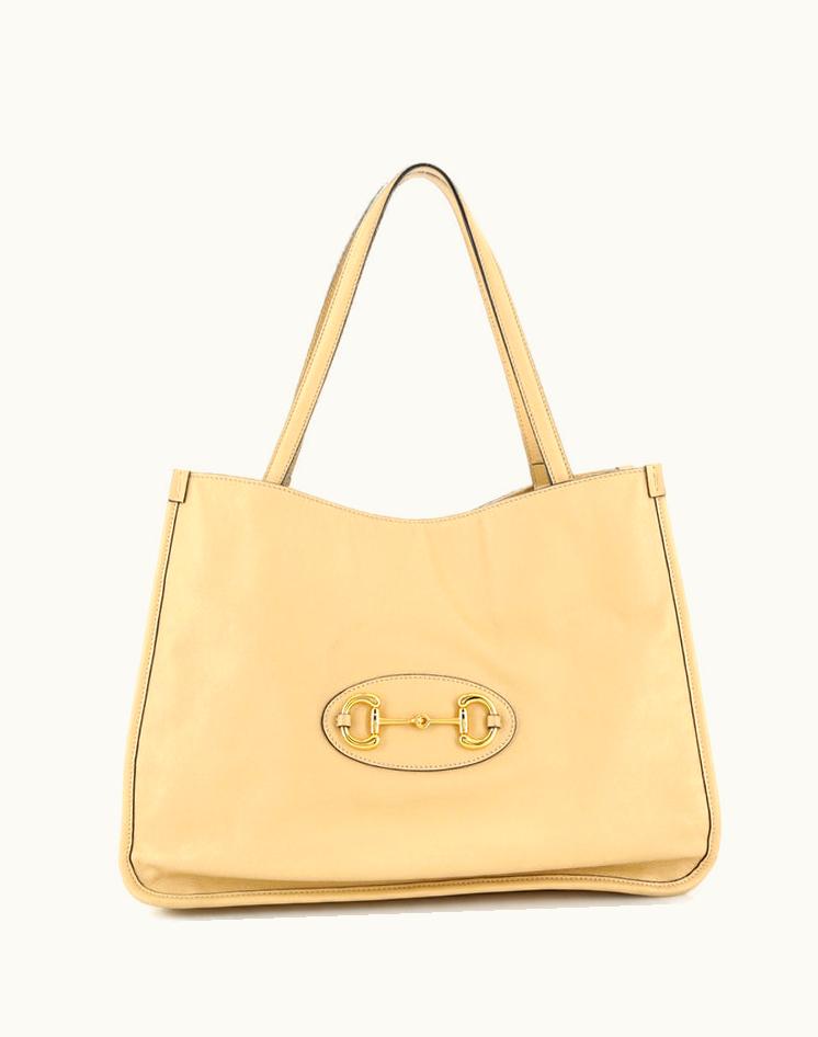 Gucci Gucci Horsebit 1955 Tote Leather Medium in Neutral
