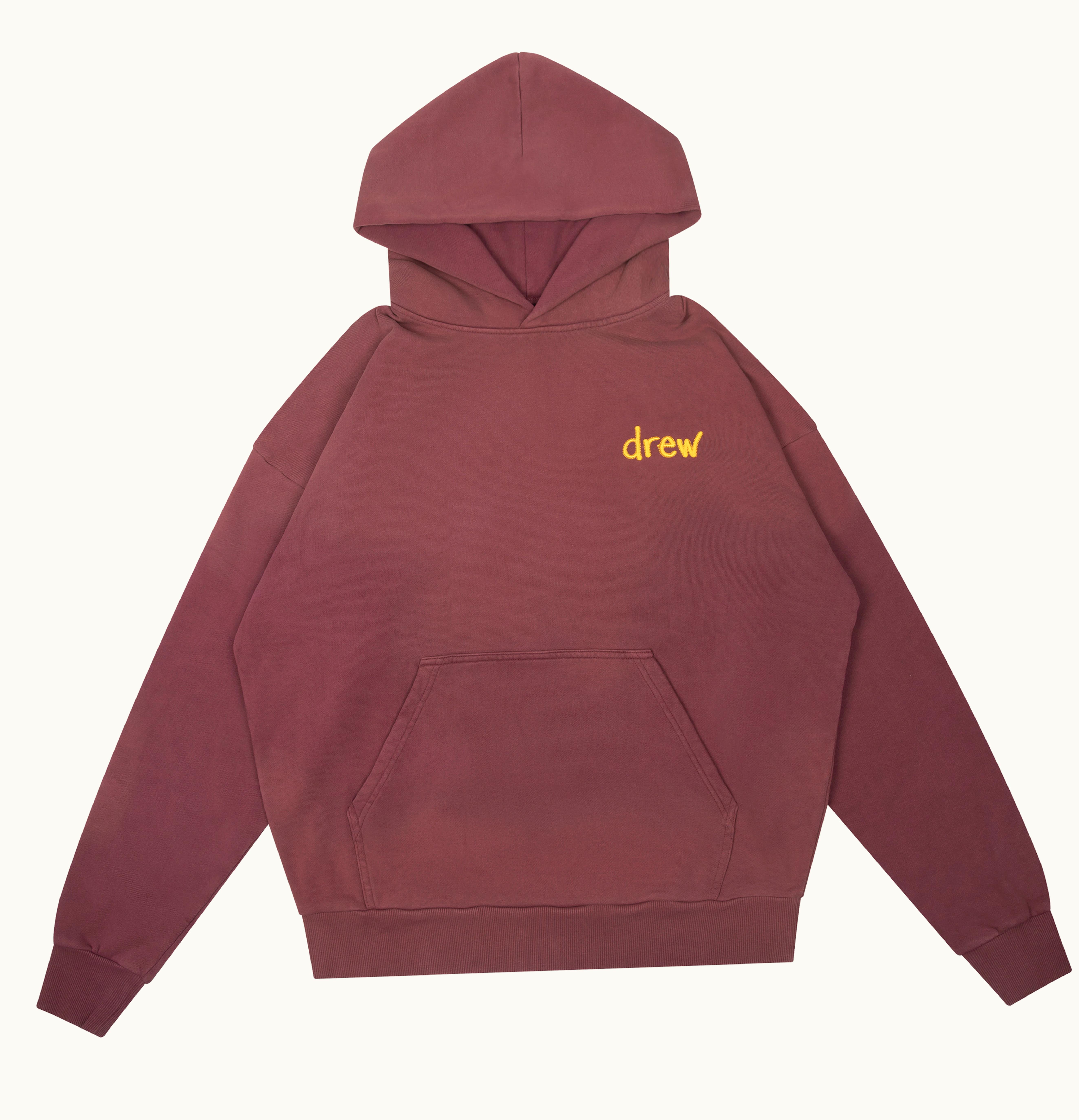 drew house drew house scribble hoodie faded maroon