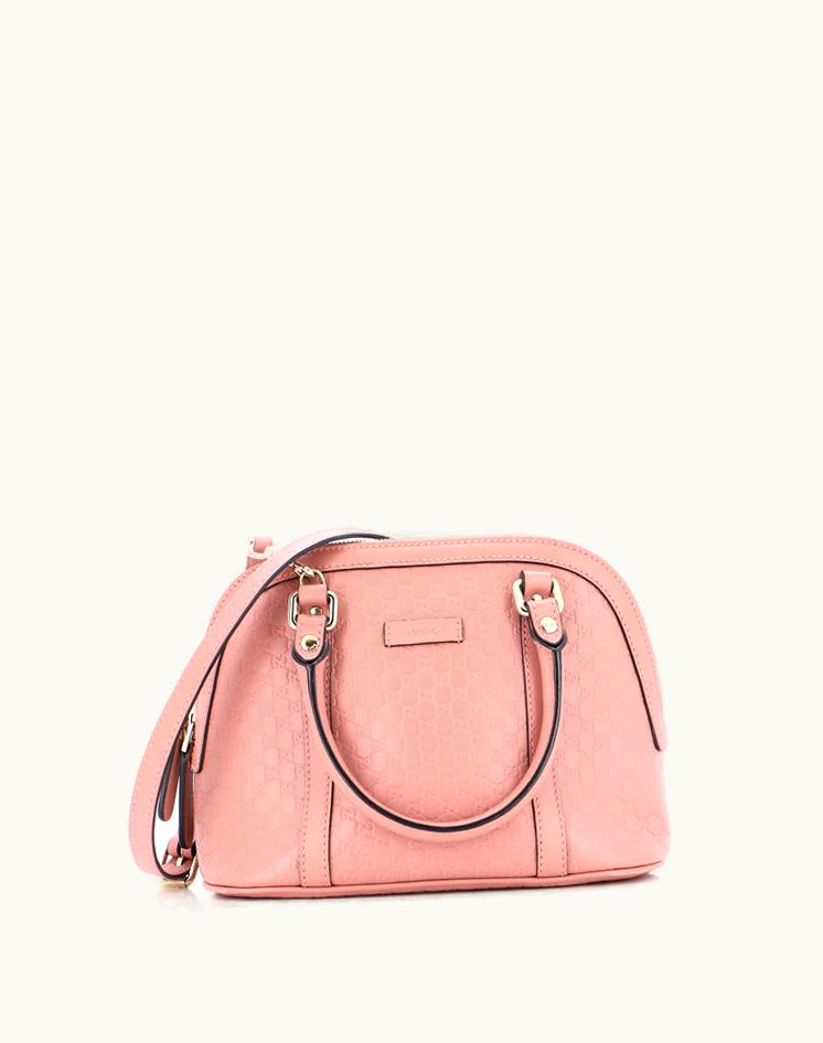 Gucci Gucci Microguccissima Leather Dome Satchel Mini Pink