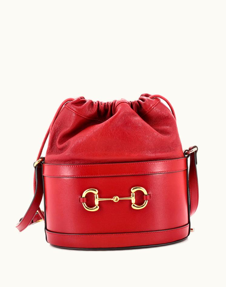 Gucci Gucci Horsebit 1955 Bucket Crossbody Bag Leather Small