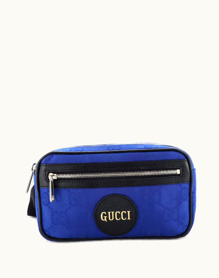 Gucci Gucci Off The Grid Belt Bag GG Econyl Blue Aged Silver