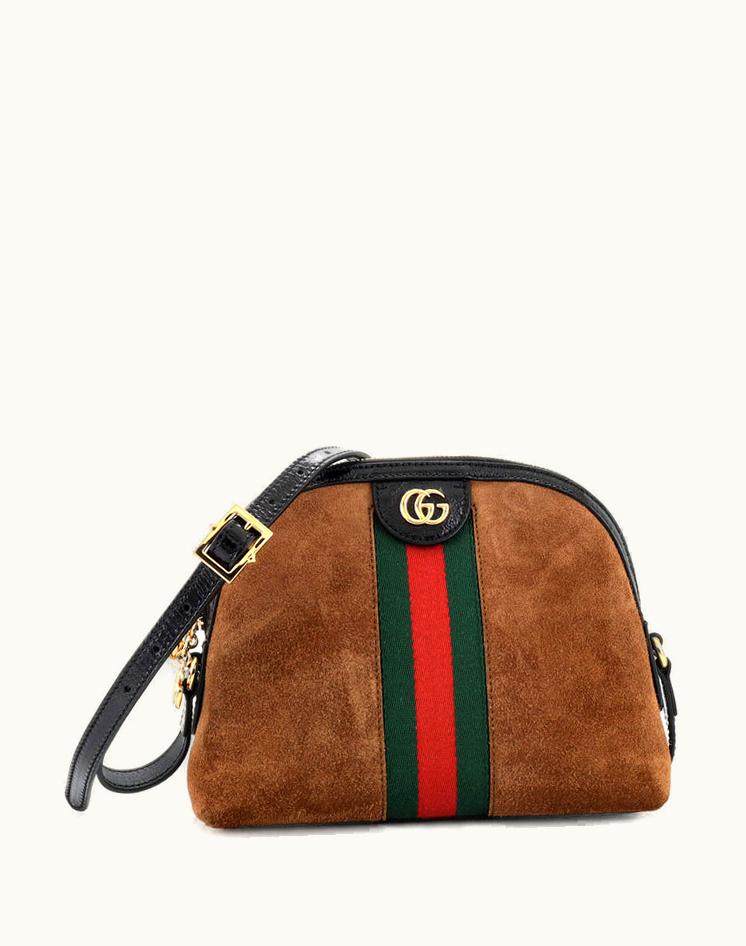 Gucci Gucci Ophidia Dome Shoulder Bag Suede Small