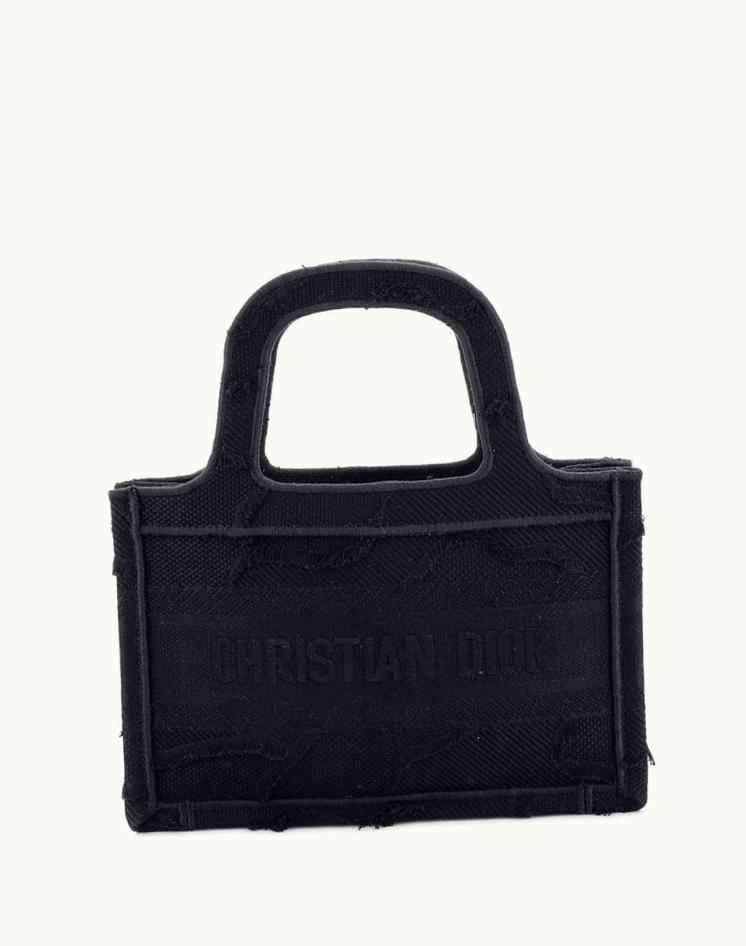 Dior Dior Book Tote Camouflage Embroidered Canvas Mini Black Edition
